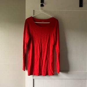 Garnet Hill women’s red long sleeve shirt